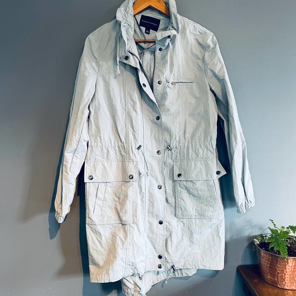 Banana Republic Jackets & Blazers - Banana Republic Women's Long Anorak Parka Jacket Medium Light Blue Coat